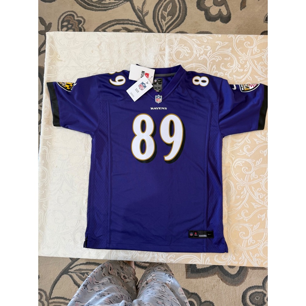 Nike Baltimore Ravens Mark Andrews 89 Purple NFL Game Jersey Mens XL New‎